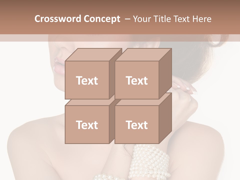 Beauty Posing Woman PowerPoint Template
