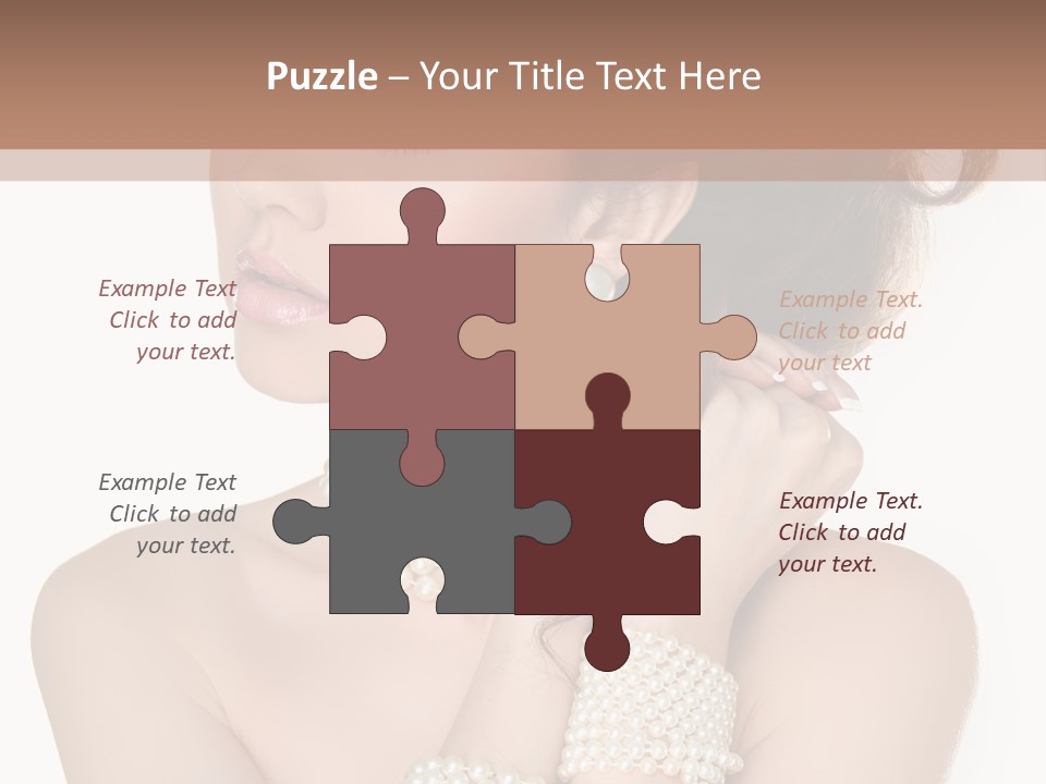 Beauty Posing Woman PowerPoint Template