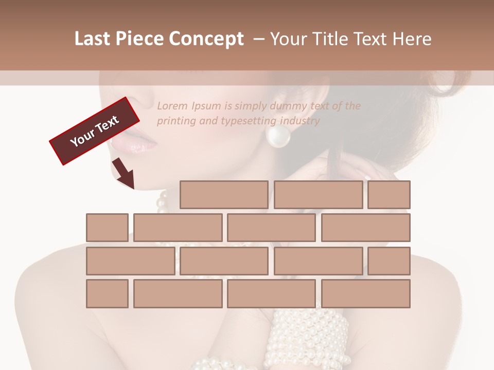 Beauty Posing Woman PowerPoint Template