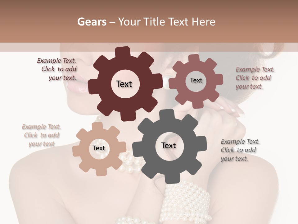 Beauty Posing Woman PowerPoint Template