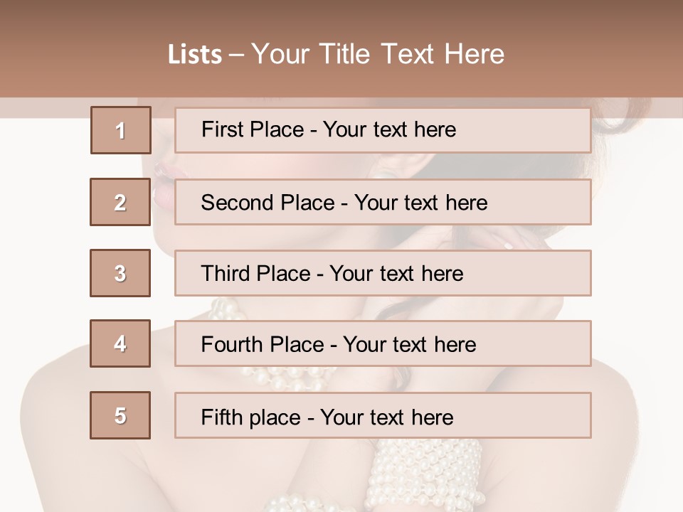 Beauty Posing Woman PowerPoint Template