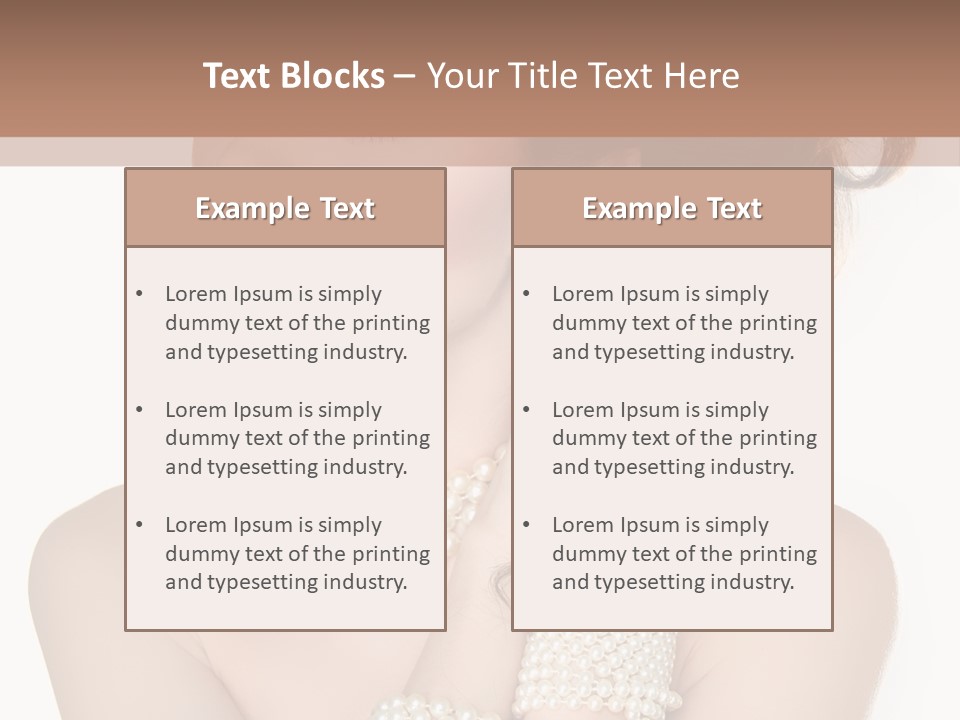 Beauty Posing Woman PowerPoint Template