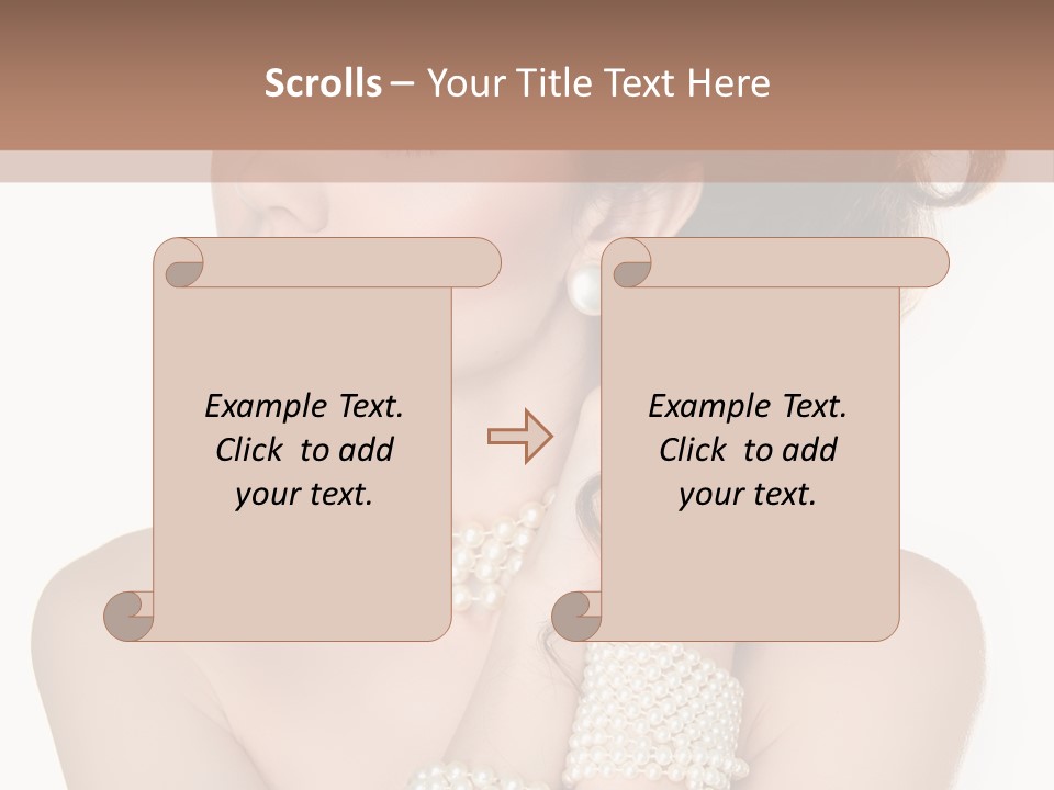 Beauty Posing Woman PowerPoint Template