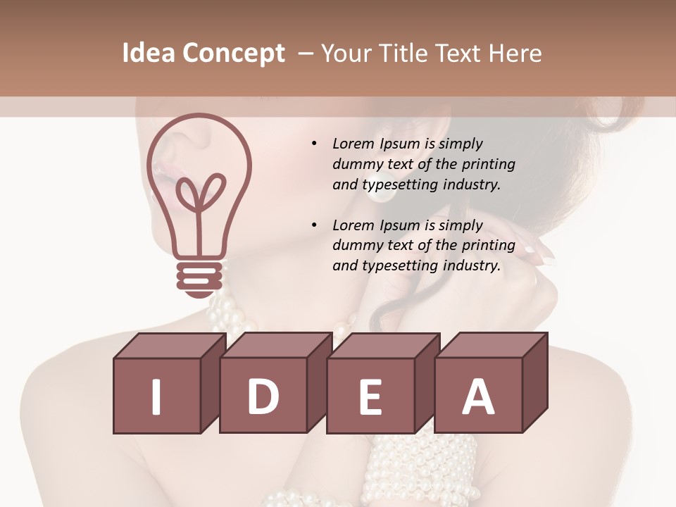 Beauty Posing Woman PowerPoint Template