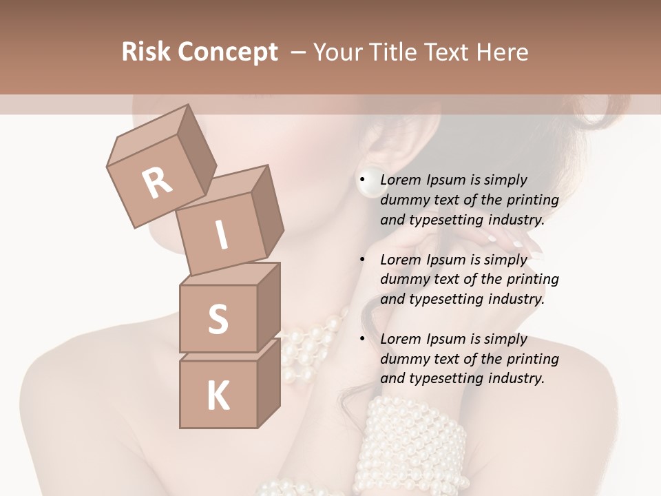 Beauty Posing Woman PowerPoint Template