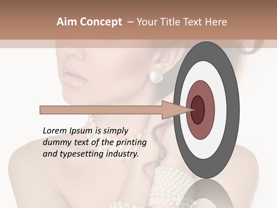 Beauty Posing Woman PowerPoint Template