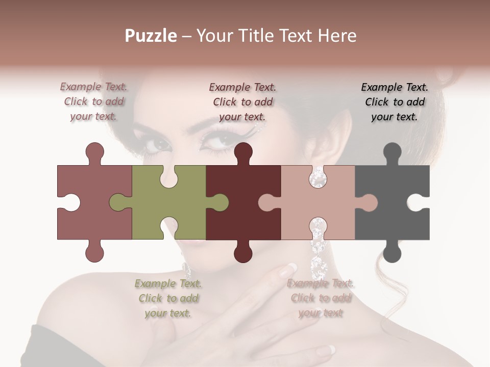 Necklace Curly Stylish PowerPoint Template