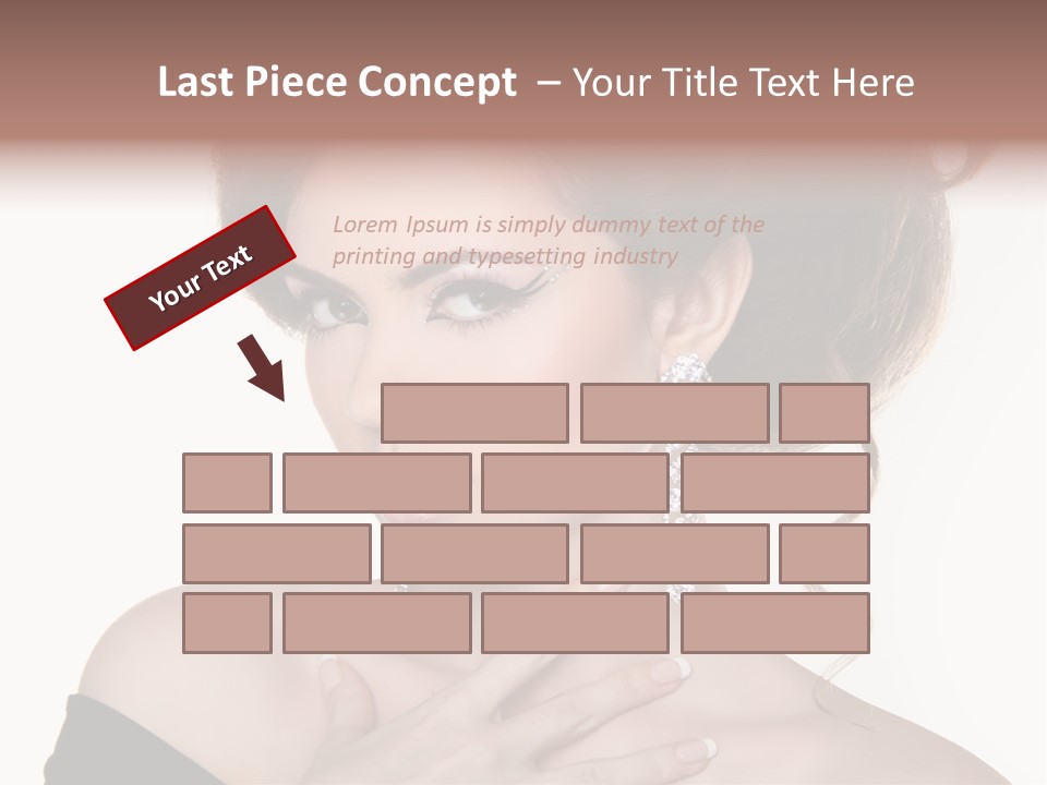 Necklace Curly Stylish PowerPoint Template