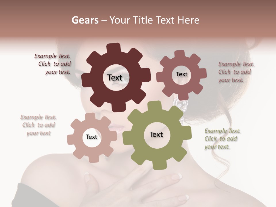 Necklace Curly Stylish PowerPoint Template