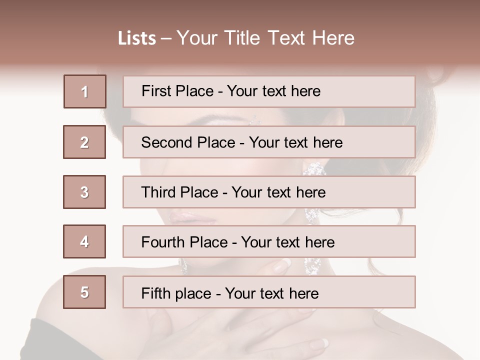 Necklace Curly Stylish PowerPoint Template