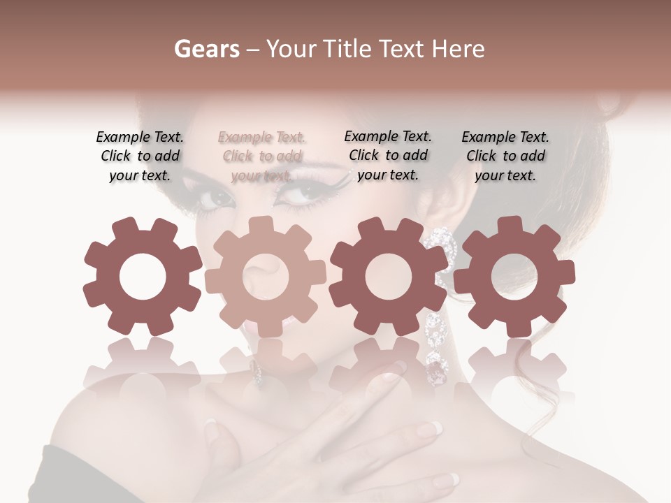 Necklace Curly Stylish PowerPoint Template