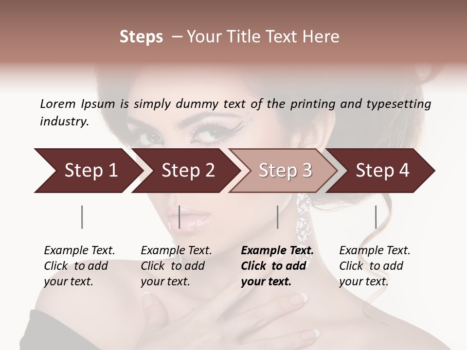 Necklace Curly Stylish PowerPoint Template