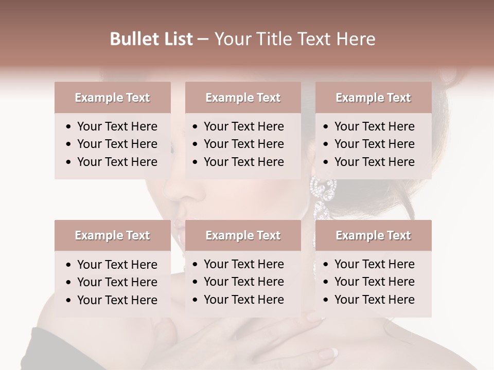 Necklace Curly Stylish PowerPoint Template