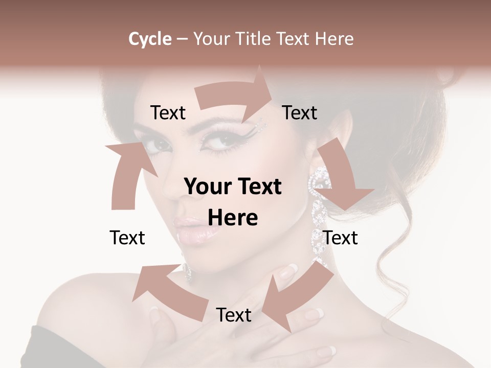 Necklace Curly Stylish PowerPoint Template