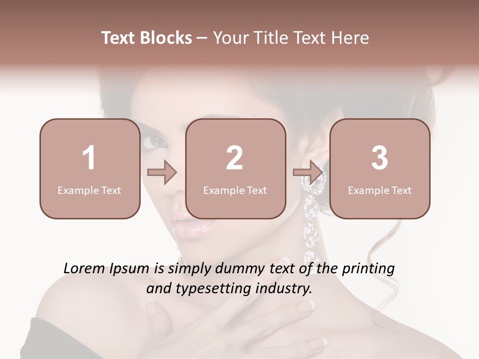 Necklace Curly Stylish PowerPoint Template