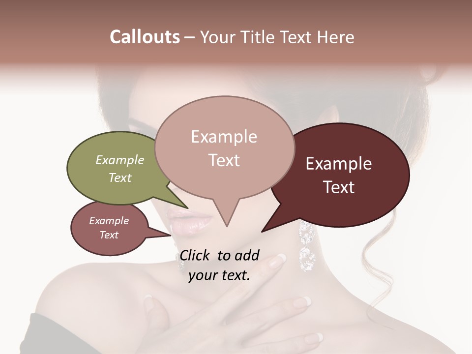 Necklace Curly Stylish PowerPoint Template