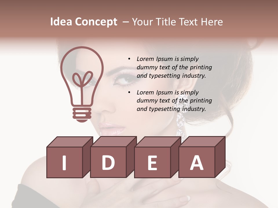 Necklace Curly Stylish PowerPoint Template