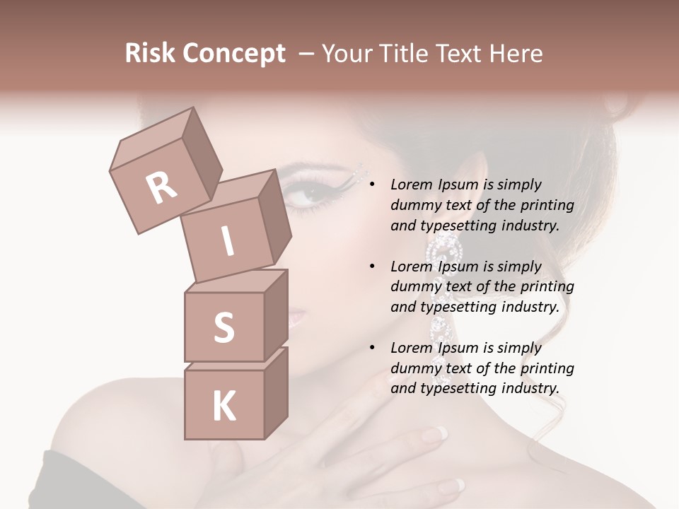 Necklace Curly Stylish PowerPoint Template