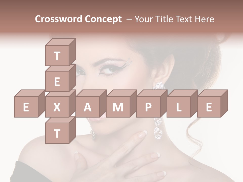 Necklace Curly Stylish PowerPoint Template