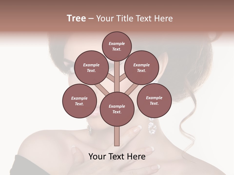 Necklace Curly Stylish PowerPoint Template