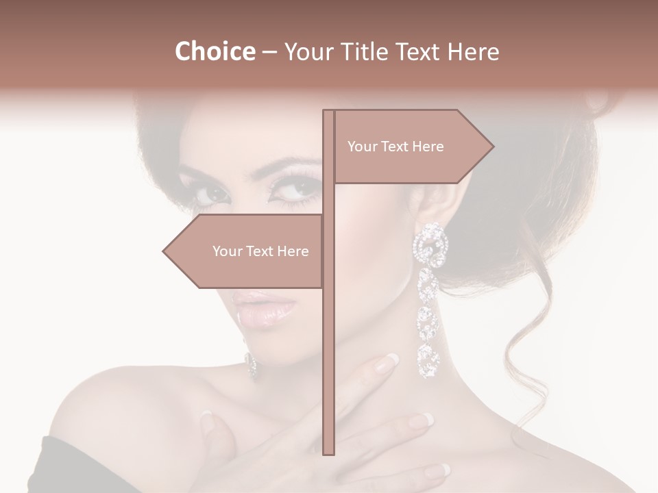 Necklace Curly Stylish PowerPoint Template