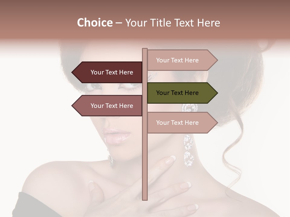 Necklace Curly Stylish PowerPoint Template
