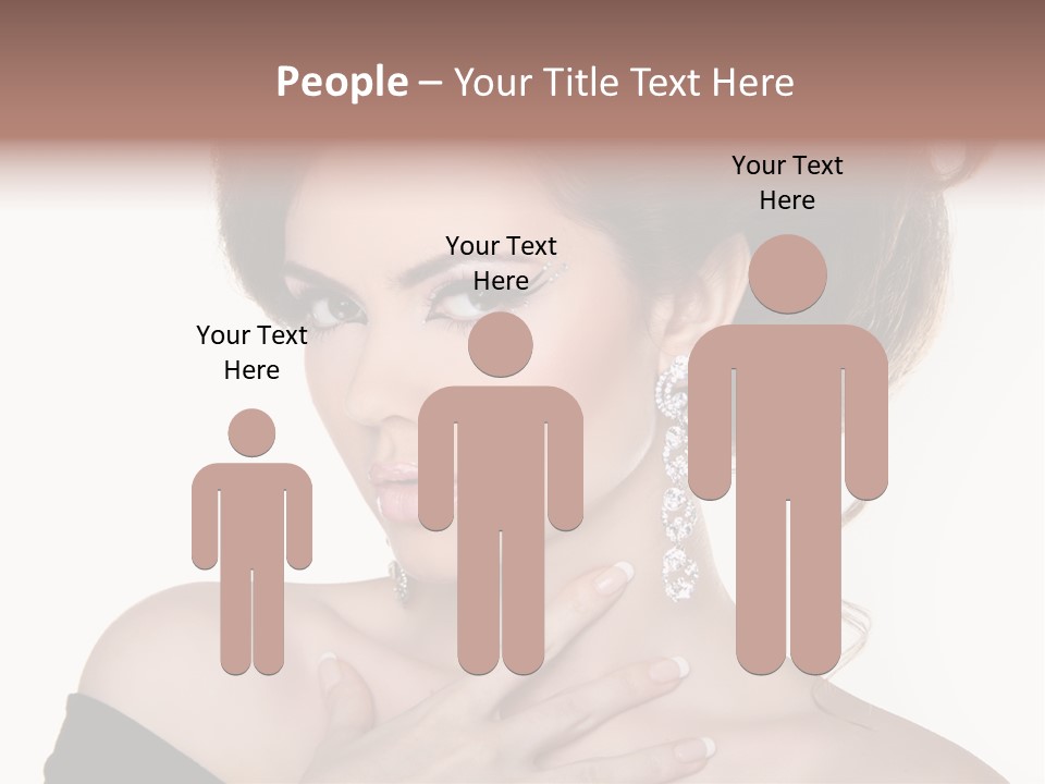 Necklace Curly Stylish PowerPoint Template