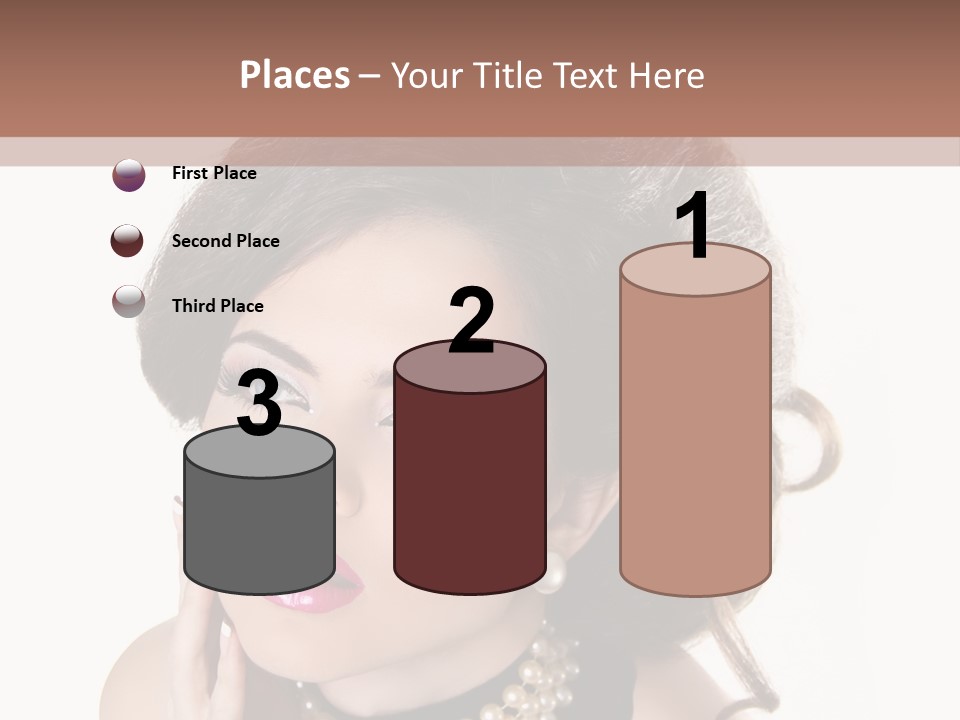 Model Hair Lipstick PowerPoint Template