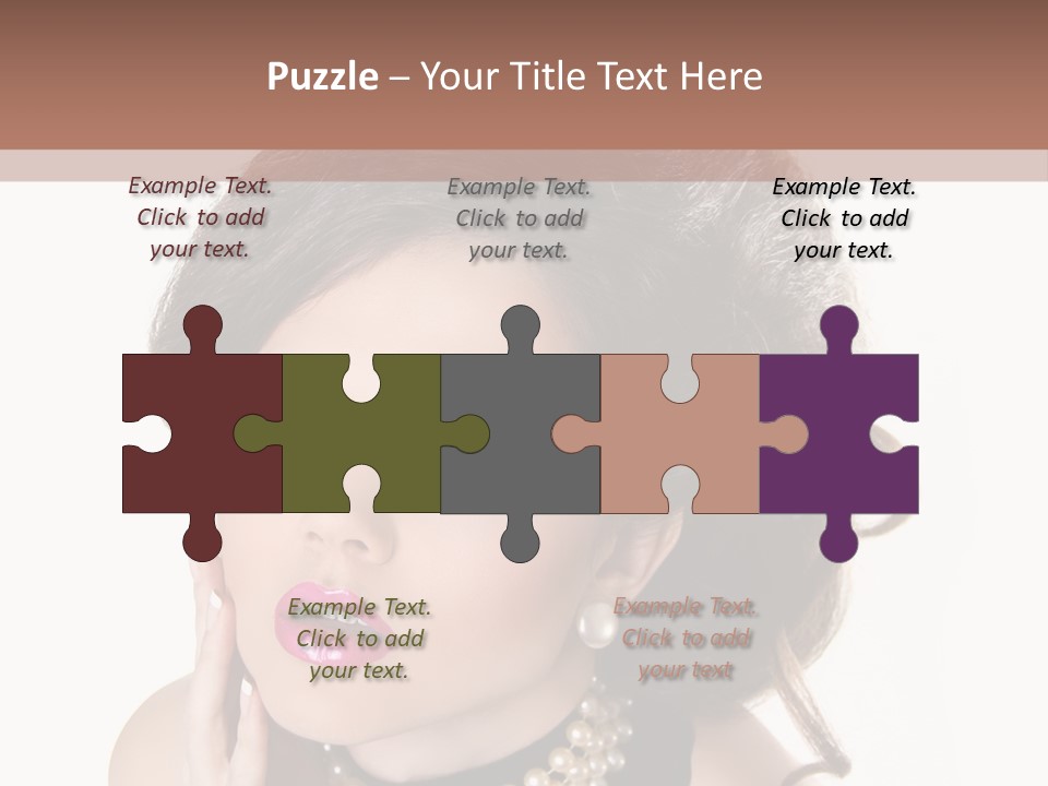 Model Hair Lipstick PowerPoint Template