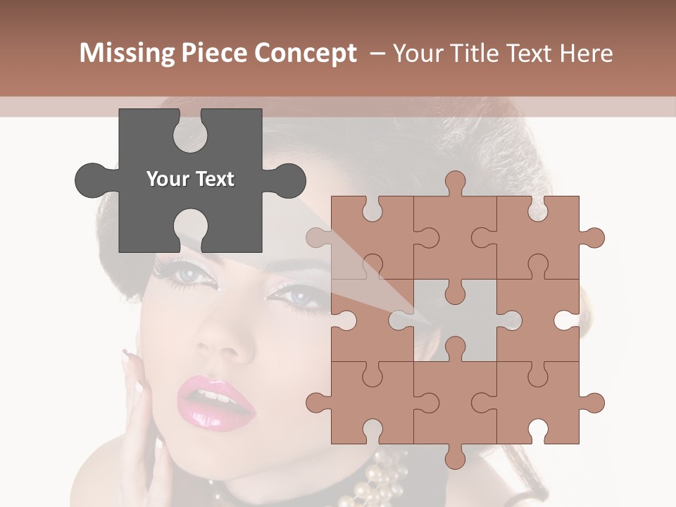 Model Hair Lipstick PowerPoint Template