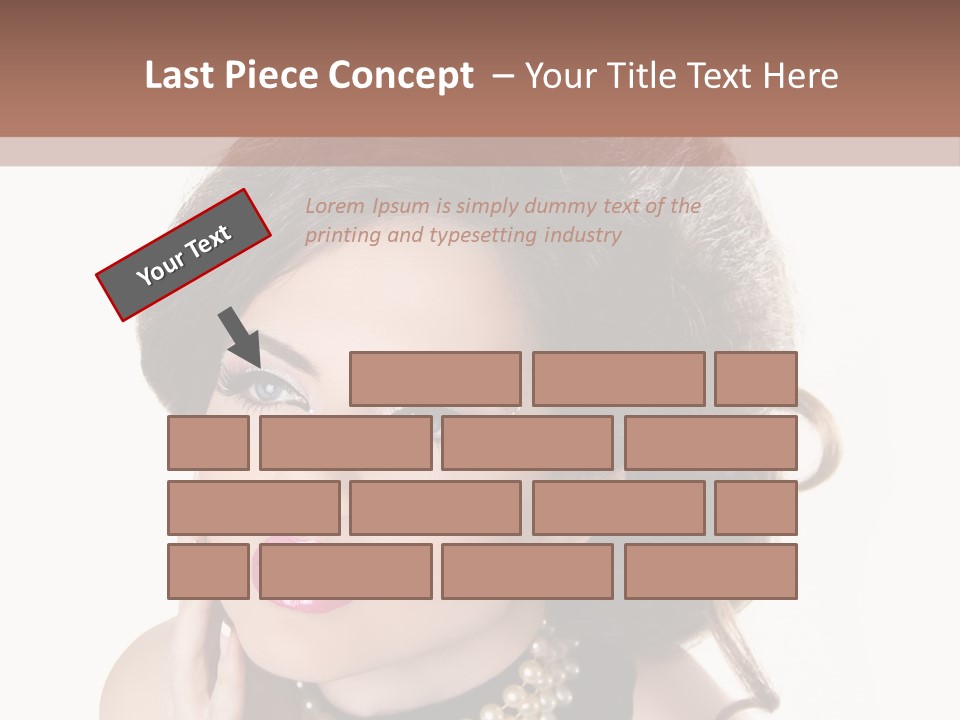 Model Hair Lipstick PowerPoint Template