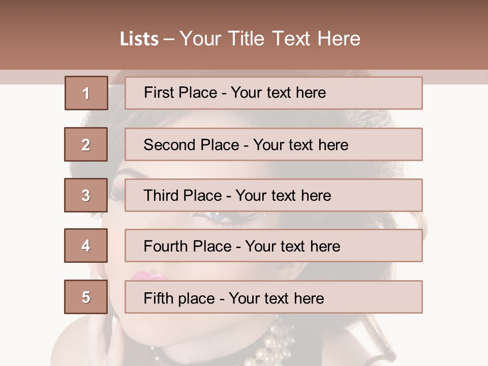 Model Hair Lipstick PowerPoint Template