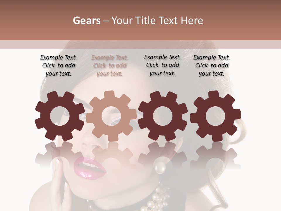 Model Hair Lipstick PowerPoint Template