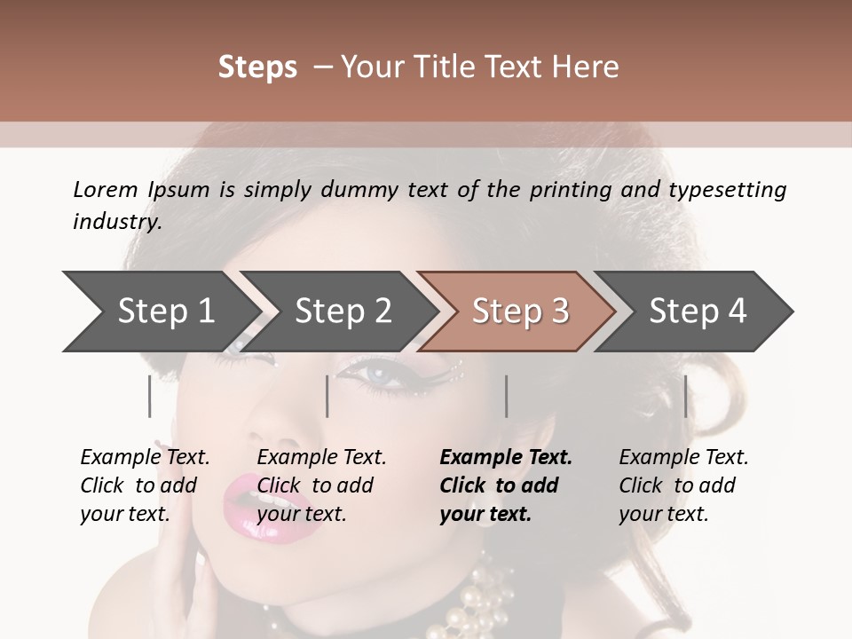 Model Hair Lipstick PowerPoint Template