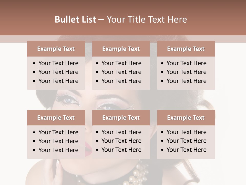 Model Hair Lipstick PowerPoint Template