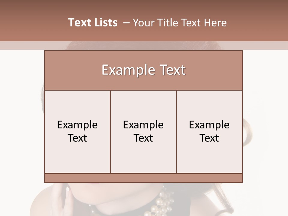 Model Hair Lipstick PowerPoint Template