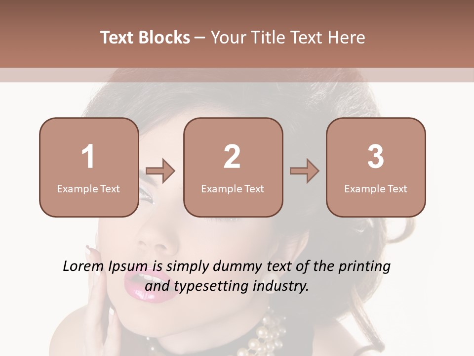 Model Hair Lipstick PowerPoint Template