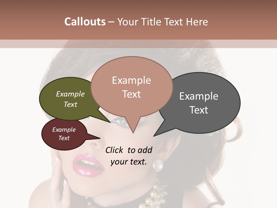 Model Hair Lipstick PowerPoint Template