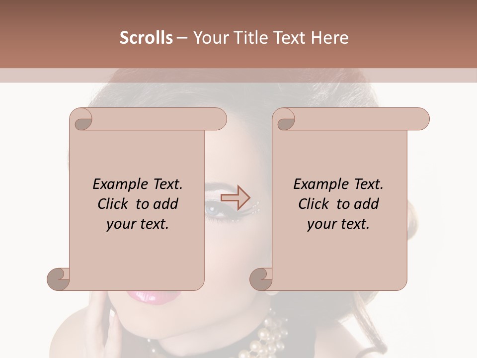 Model Hair Lipstick PowerPoint Template