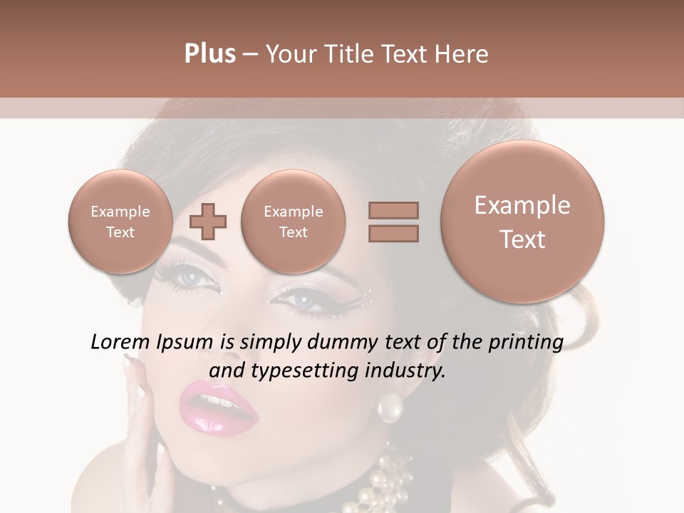 Model Hair Lipstick PowerPoint Template