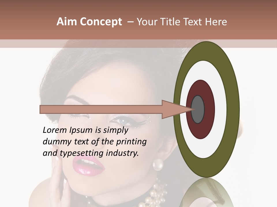 Model Hair Lipstick PowerPoint Template