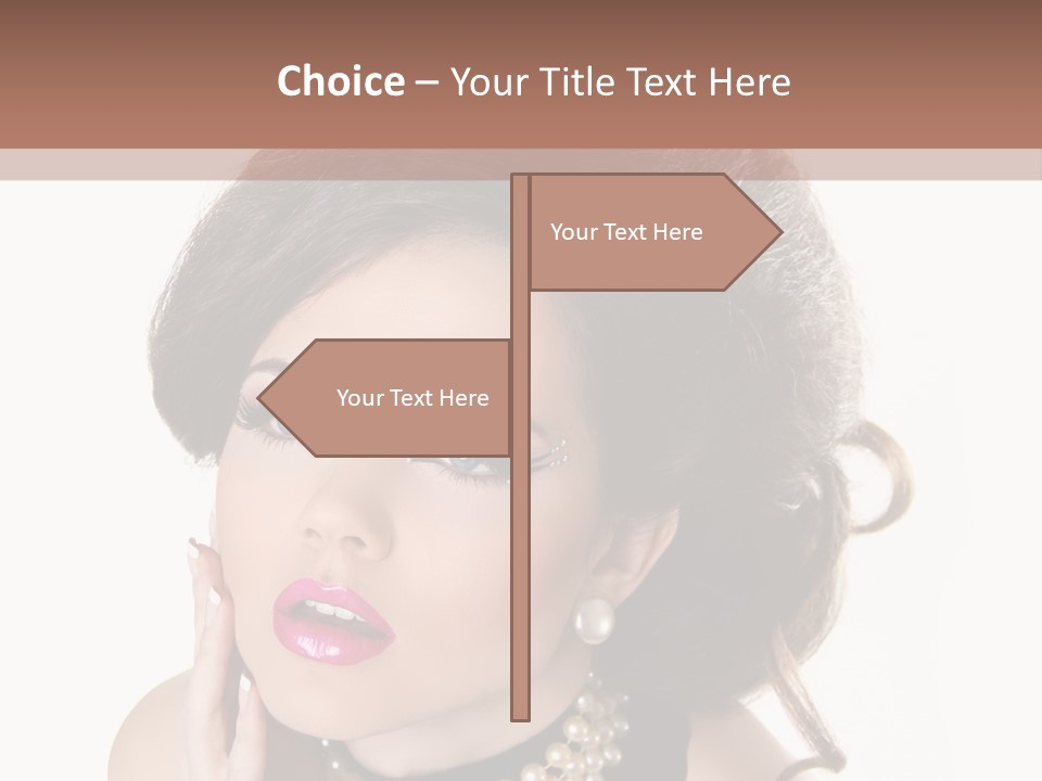 Model Hair Lipstick PowerPoint Template