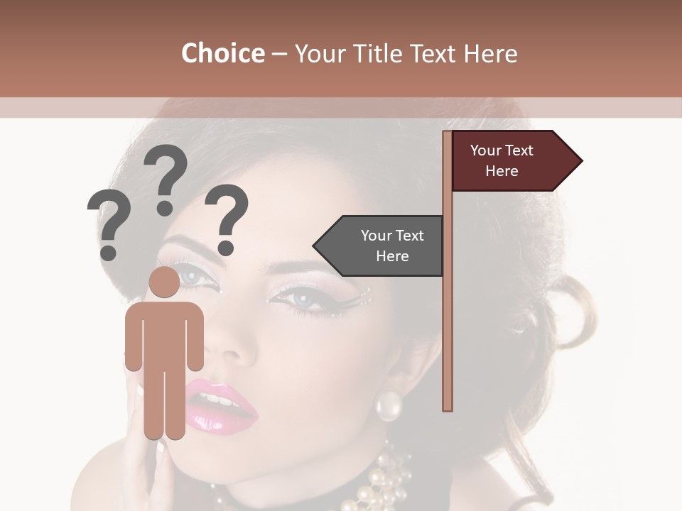 Model Hair Lipstick PowerPoint Template