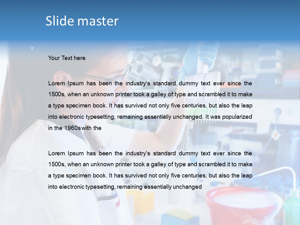 European Technical Assistant Chemist PowerPoint Template