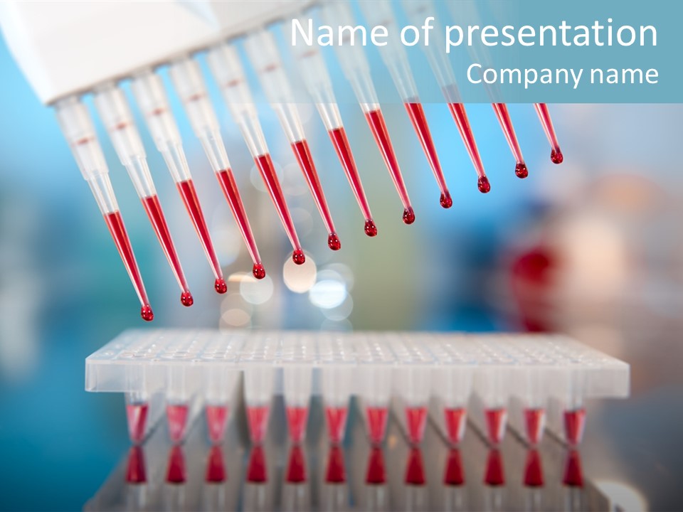 Pipette Tips Genetic Modified PowerPoint Template