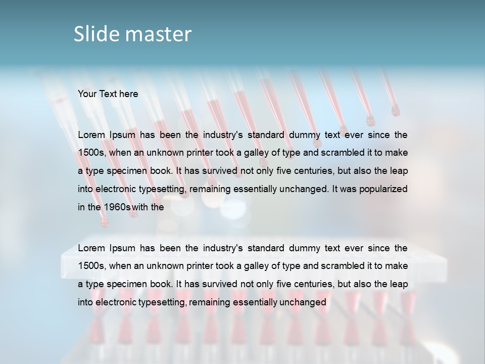 Pipette Tips Genetic Modified PowerPoint Template