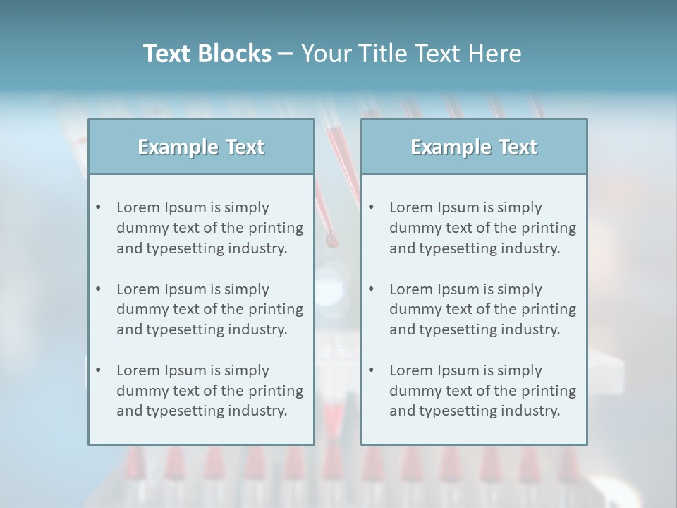 Pipette Tips Genetic Modified PowerPoint Template
