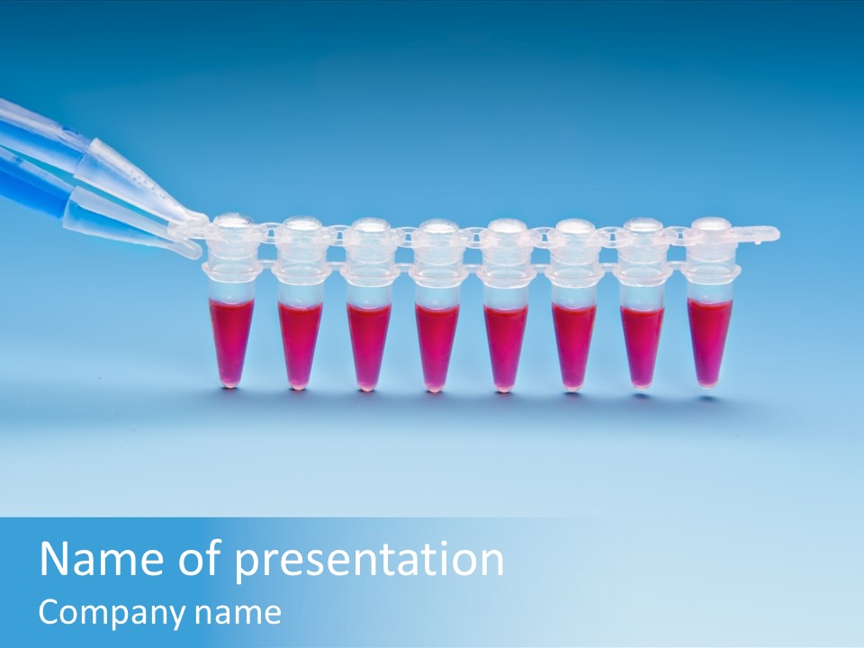 Pcr Stripe Cover Dna Amplification PowerPoint Template