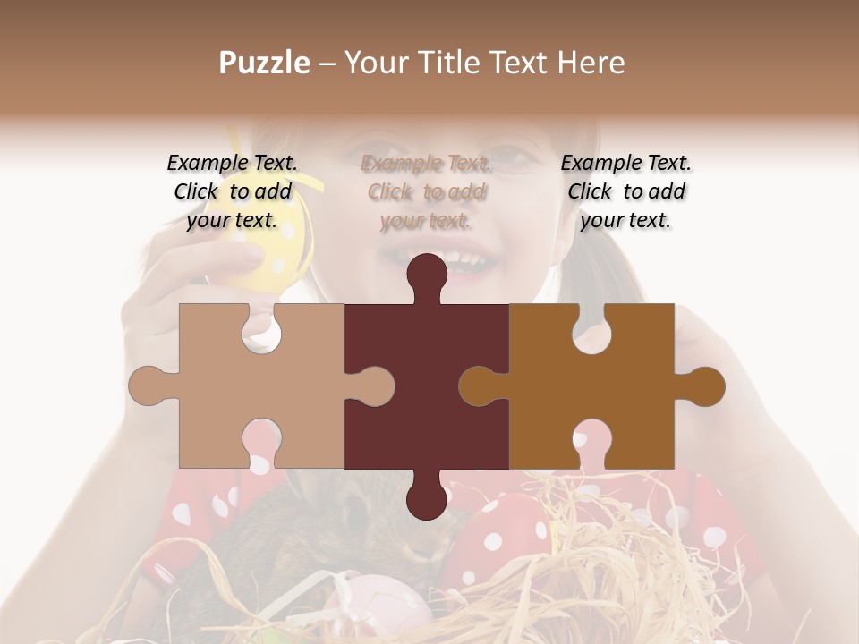 Brown Cute Kid PowerPoint Template