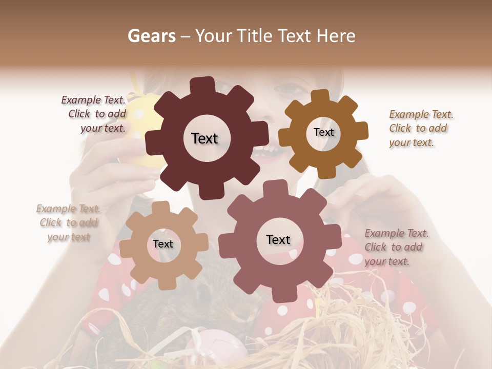 Brown Cute Kid PowerPoint Template